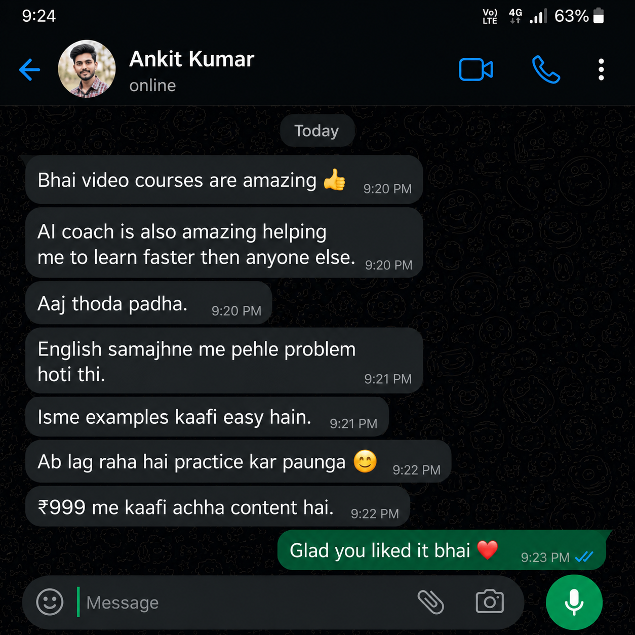 Learner message 2